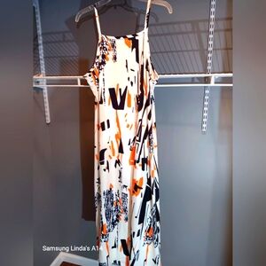 Abstract Print Maxi Dress